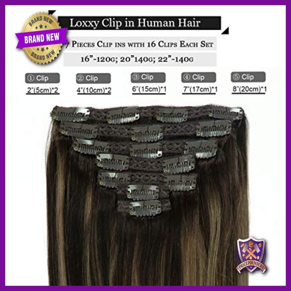 22 Inch Clip-In Human Hair Extensions, 140g Straight Double Weft main image 4